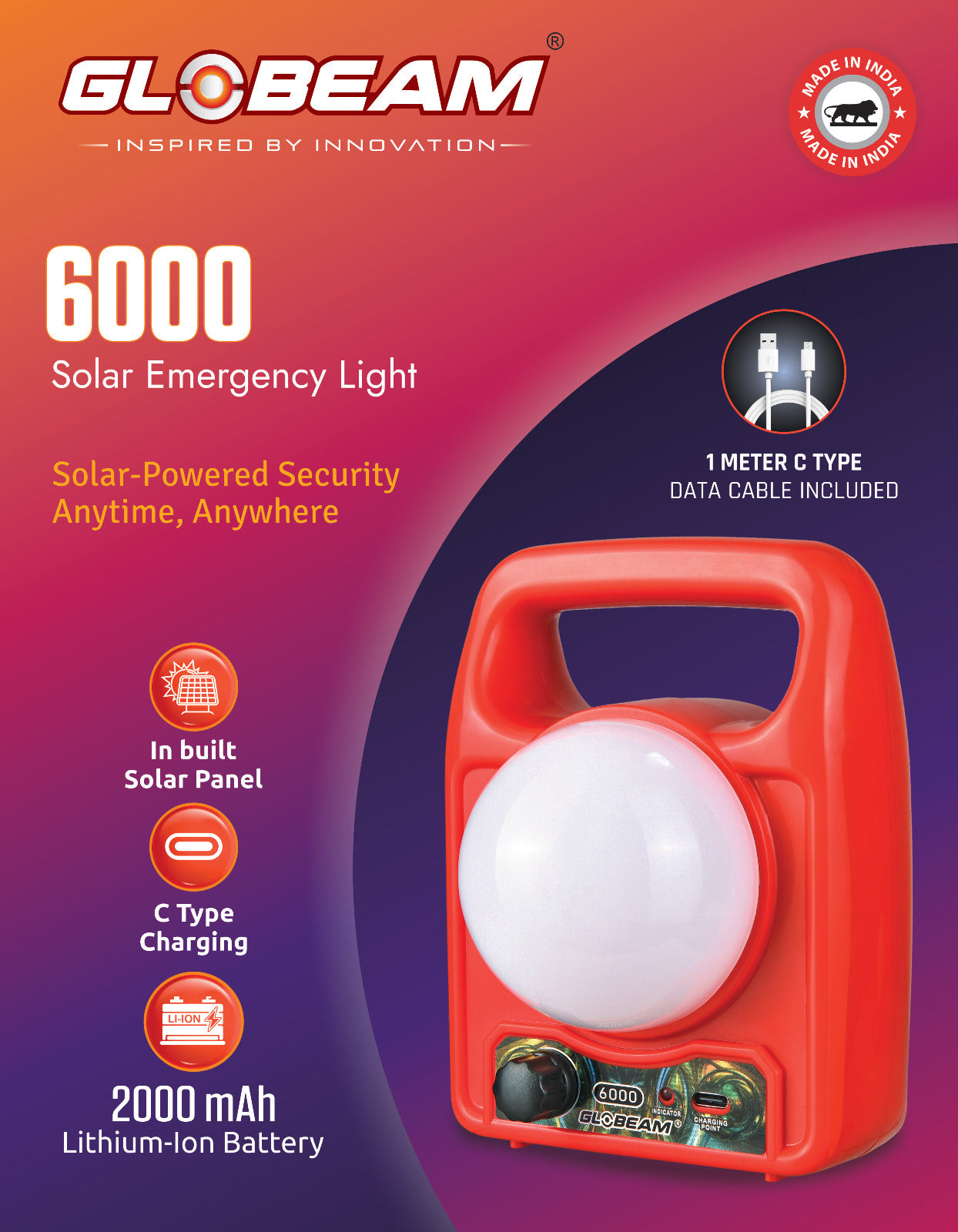 6000 SOLAR EMERGENCY LIGHT
